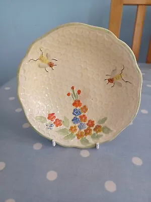 Buy Vintage 1940s/1950s Handpaint Kensington Ware  Plate/dish With Bees And Flowers  • 6.50£