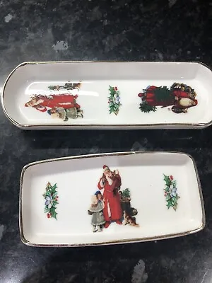 Buy Two Peter Stanier Fine China Staffordshire England Christmas Dish Sweets, Nuts. • 8£