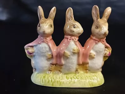 Buy *Royal Albert Beatrix Potter ' Flopsy Mopsy And Cottontail' Figurine. 1989. VGC. • 9.90£