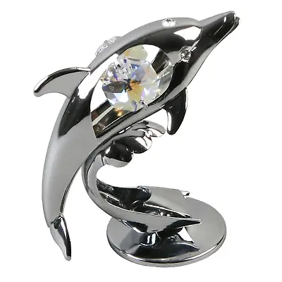 Buy Dolphin Crystal Ornament - Keepsake By Crystocraft • 13.95£