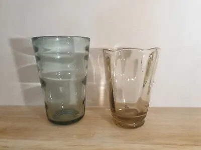 Buy Two Whitefriars Arctic Blue Glass Vase And Unique Pattern. • 125£