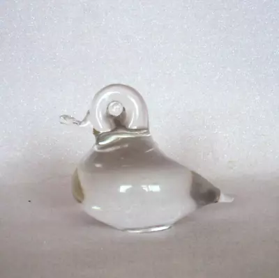 Buy Wedgwood Clear Glass Duck Paperweight. Vintage, Excellent Condition  • 8.50£