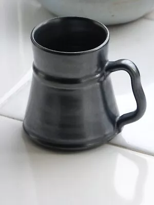 Buy Prinknash Abbey Small Black Lustre Glazed Studio Pottery Tankard / Vase. • 5£