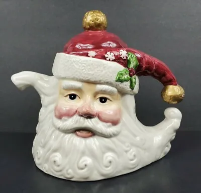 Buy Silvestri Ceramic Christmas Santa Claus Head Teapot Unusual Handle EUC • 18.21£
