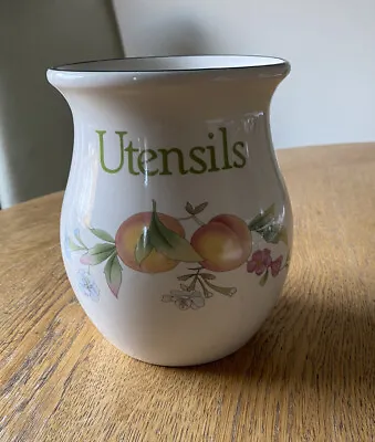 Buy TG Green Pottery Cloverleaf Peaches & Cream Utensil Jar Pot • 7.99£