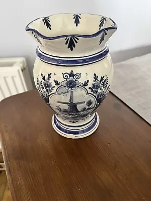 Buy Delft Blue And White Pottery Vase (chip On The Base) • 10£