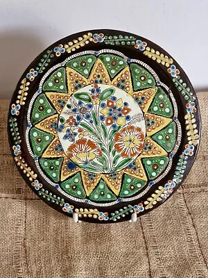 Buy Antique Swiss Thoune Thun Hand Painted Majolica Floral Decorative Plate • 48£