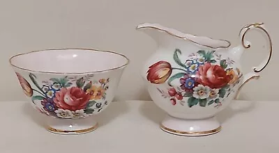 Buy 1950's Paragon Fine Bone China Footed Creamer/Sugar In H1466/4 Pattern Excellent • 18.50£