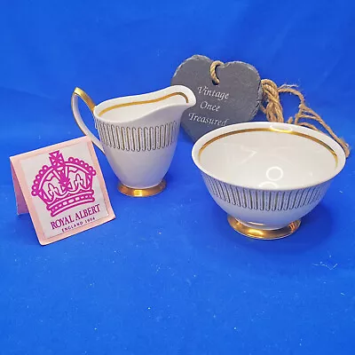 Buy Royal Albert CAPRI * Milk Jug Creamer + Sugar Bowl * Vintage 1950s VGC • 9.92£