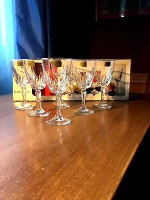 Buy Vintage Set Of Six,made In France,cut Crystal Glass Sherry/liquor Glasses. • 12£