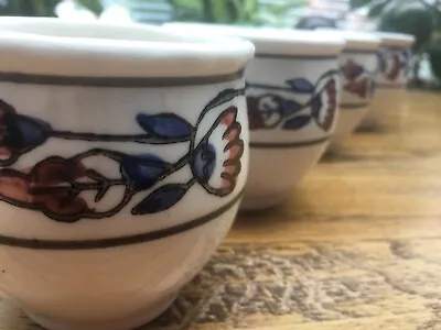 Buy 4 Small Pottery Pots Floral Decoration • 8.99£