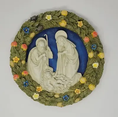 Buy 11.5” Toscano Holy Family Nativity Tondo By Della Robbia Wall Sculpture Plaque • 33.21£