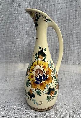 Buy Vintage Vase Delft Holland Ceramic Multicolored Floral Bud Vase Numbered • 33.54£
