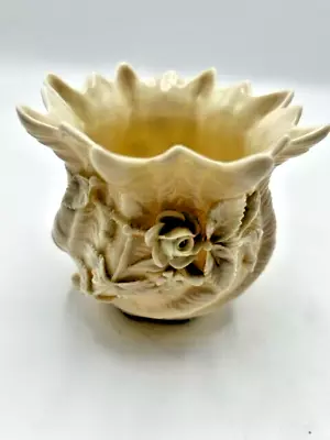Buy Vintage Irish BELLEEK Twisted Shell Vase Flower Rose (Small Repair) • 19.16£