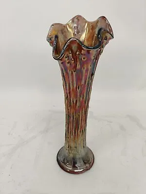 Buy Lusterware Glass Vase Decorative Collectable Home Decor 30cm Vintage • 9.99£