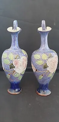 Buy Antique Pair Of Royal Doulton Ewers C1920 With Makers Initials • 125£