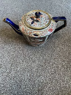 Buy Antique Imari Style Blue And White Wade Heath Pottery Teapot • 14.97£