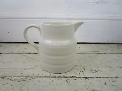 Buy Lord Nelson Pottery White Banded Milk Jug Pitcher Vintage C1960 • 14.99£