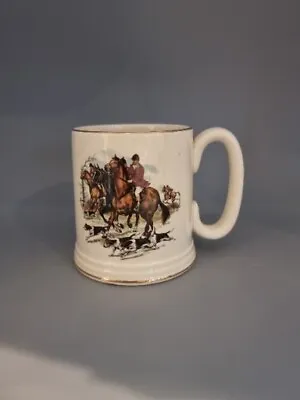 Buy 🌟Vintage Lord Nelson Pottery Equestrian Horse Hounds Hunting Tankard Mug🌟 • 2.25£