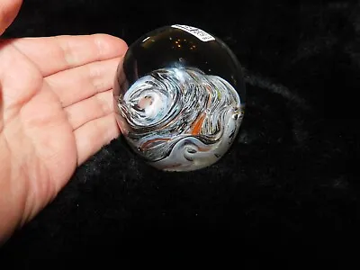 Buy LOVELY HEAVY MDINA GLASS DOME PAPERWEIGHT CONTROLLED BUBBLE 492g SMALL CHIP • 4.50£