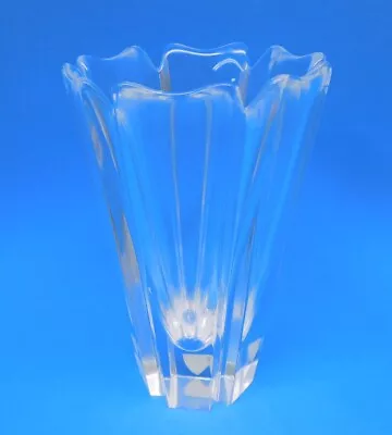 Buy Orrefors Swedish Corona Vase Art Glass Hand Made Heavy Lead Crystal Vase 5.5  • 26.48£