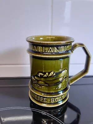 Buy Vintage Holkham Pottery Atlantic Lifeboat Mug Green Glaze • 5£