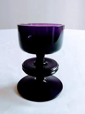 Buy WEDGWOOD GLASS  MID 20th CENTURY ONE DISC SHERINGHAM AMETHYST CANDLESTICK • 35£