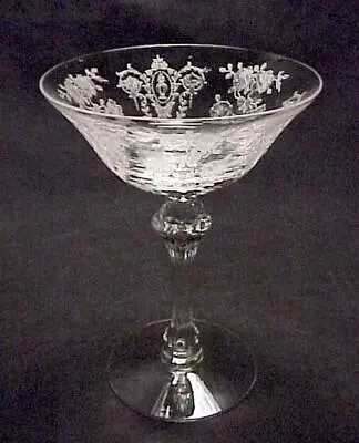 Buy Tiffin Cherokee Rose Tall Champagne Sherbet Etched Elegant Depression Glass • 9.44£
