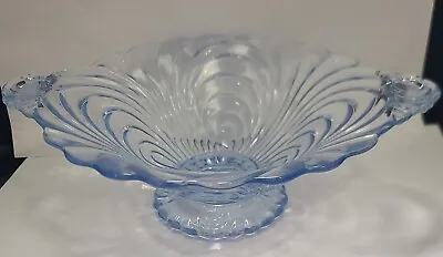 Buy Cambridge Glass Caprice Blue Handled Footed Bowl • 19.18£