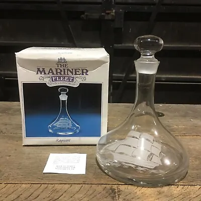 Buy Vintage Rayware The Mariner Fleet Decanter Glass Hand Cut Mouth Blown Glassware • 49.99£