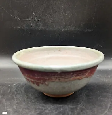 Buy Handmade Studio Art Pottery 7  Decorative Stoneware Bowl Red Grey Signed • 18.44£