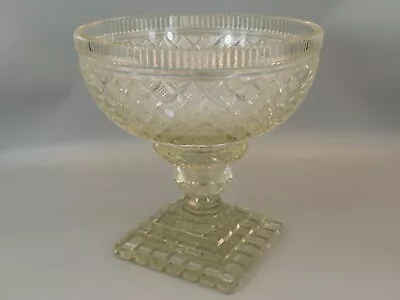 Buy LARGE VINTAGE VERY HEAVY CRYSTAL GLASS  10 , 20.5cm ROUND CENTREPIECE FRUIT BOWL • 65£