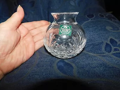 Buy Elegant Small Thomas Webb Cut Lead Crystal Glass Posy Bowl Vase Bevel Rim 3  • 8£