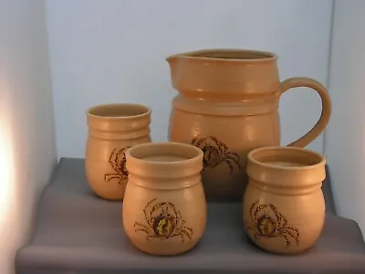Buy RARE ZIMBABWEAN Pottery Water Set Jug And Seven Goblets Bought In Kitwe, Zambia. • 25£