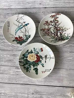 Buy Beautiful Collection Of 3 Crown Staffordshire Oriental Scenes Plaques • 10£