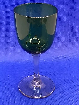 Buy Antique/ Victorian Bristol Green Wine/ Port Glass • 6£