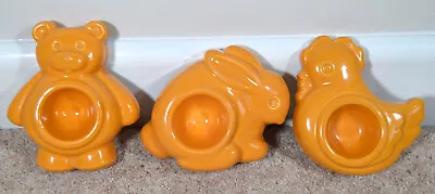 Buy Honiton Pottery Ceramic Vintage Bear Rabbit Chicken Bird Orange Yellow Egg Cup • 20£