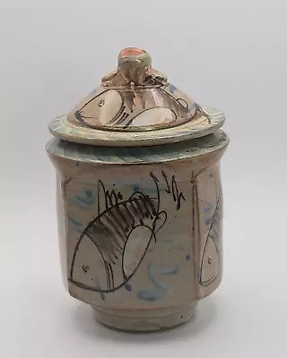 Buy WILLIE CARTER Studio Pottery Fish Decoration Jar British • 75£