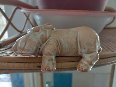 Buy Vintage Charlestown Pottery Sleeping Hippo Shelf Sitter Figurine Hippopotamus 🦛 • 25£