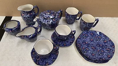 Buy Vintage Ringtons Chintz Blue Floral Design Afternoon Tea China Set Maling Ware • 60£