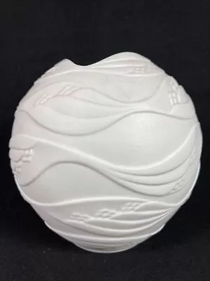 Buy Kaiser White Porcelain Bisque Op Art Vase West Germany Signed M Frey 0575 • 56.79£
