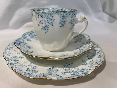 Buy Wileman Foley Shelly Blue Ivy Cup, Saucer And Plate. • 40£