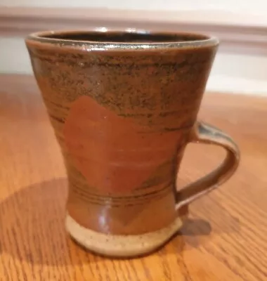 Buy Vintage Stoneware Coffee Mug Tea Cup Studio Pottery Tree Mushroom Stamp Brown • 7.99£