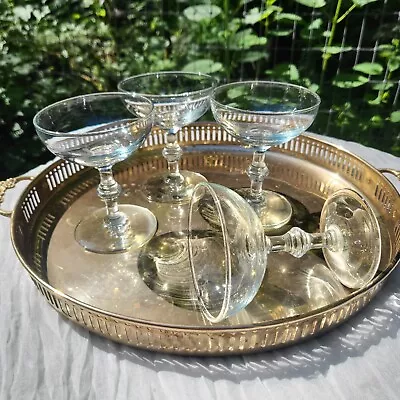 Buy Vintage 1950s Champagne Coupe Glasses Set Of 4 • 46.03£