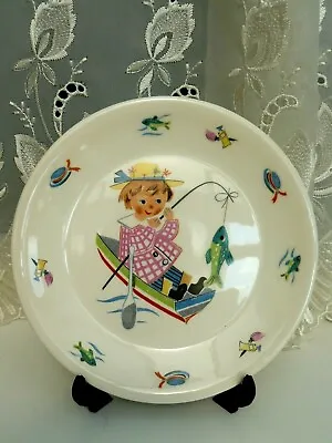 Buy Figgjo Flint Norway  Plate *** Child Fishing *** • 8£