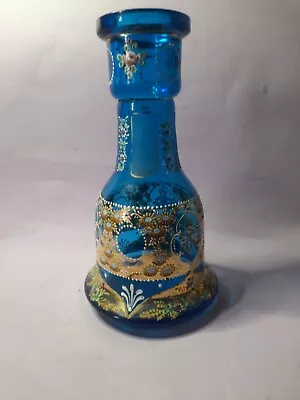 Buy A 19th Century Bohemian Blue Handpainted Qajar Vase • 127.88£