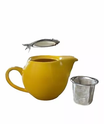 Buy Yellow Ceramic Teapot With Infuser. 550ml • 16.95£