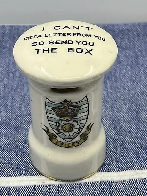 Buy Antique Crested China-Unmarked-Post Box-FILEY-Can’t Get A Letter-Collectible • 8£