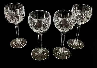 Buy Waterford Lismore Crystal Hock Wine Glasses Ireland Set Of 4 In Original Box • 189.75£