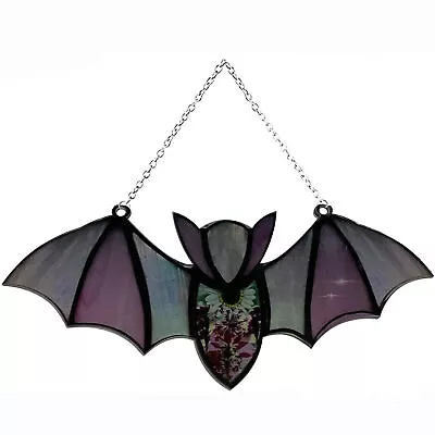 Buy Halloween Bat Stained Glass Bat Suncatcher Window Hanging For Wall Art Decor • 5.75£